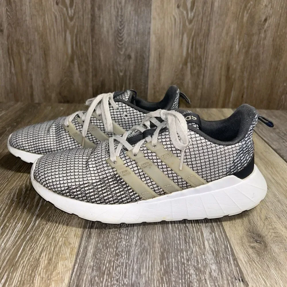 Adidas Men's US Size 7 Questar Flow K White Gray Running Sneaker Shoes